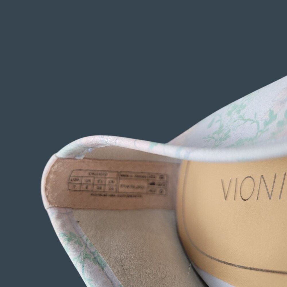 Vionic Callisto Womens Floral/Botanical Leather Flats Size 7 Pale Blue Orthaheel - Picture 7 of 15